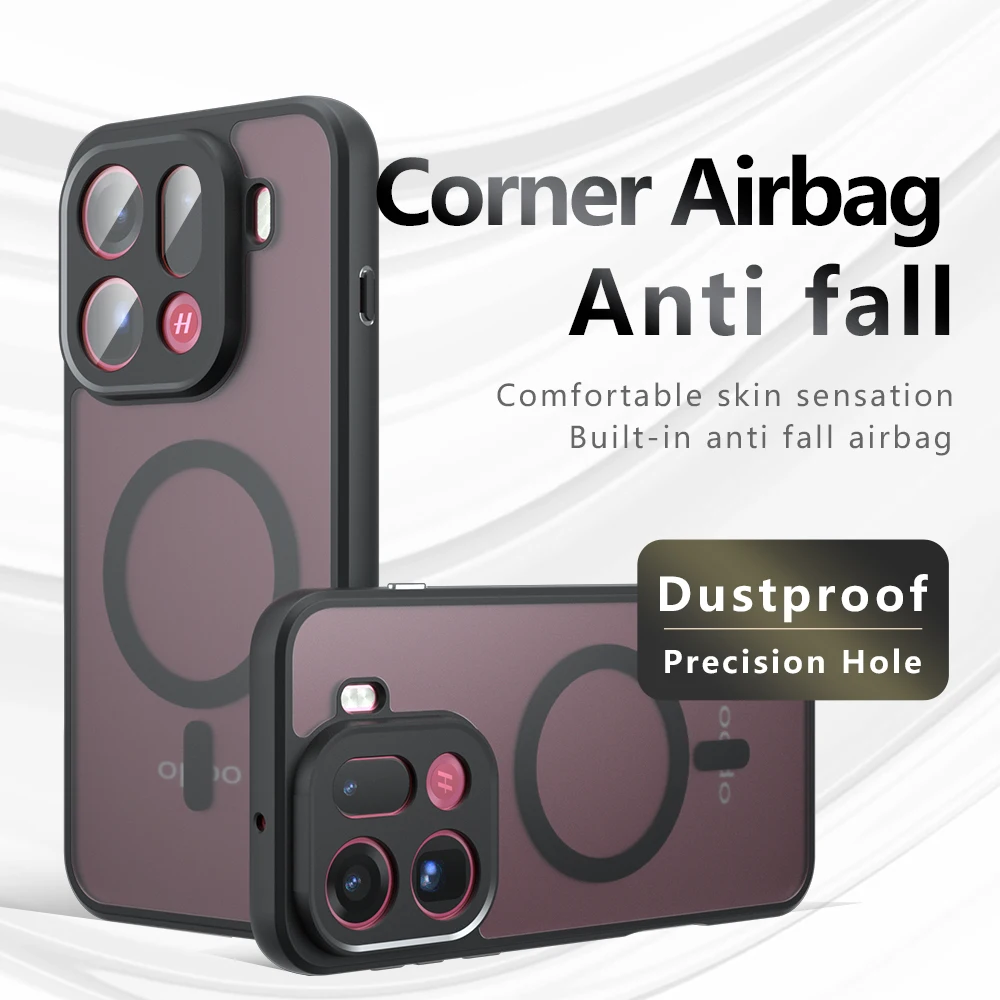 Matte Hard Pc Back Case - OPPO Find X9 Pro用ケース 耐衝撃 マグネット式