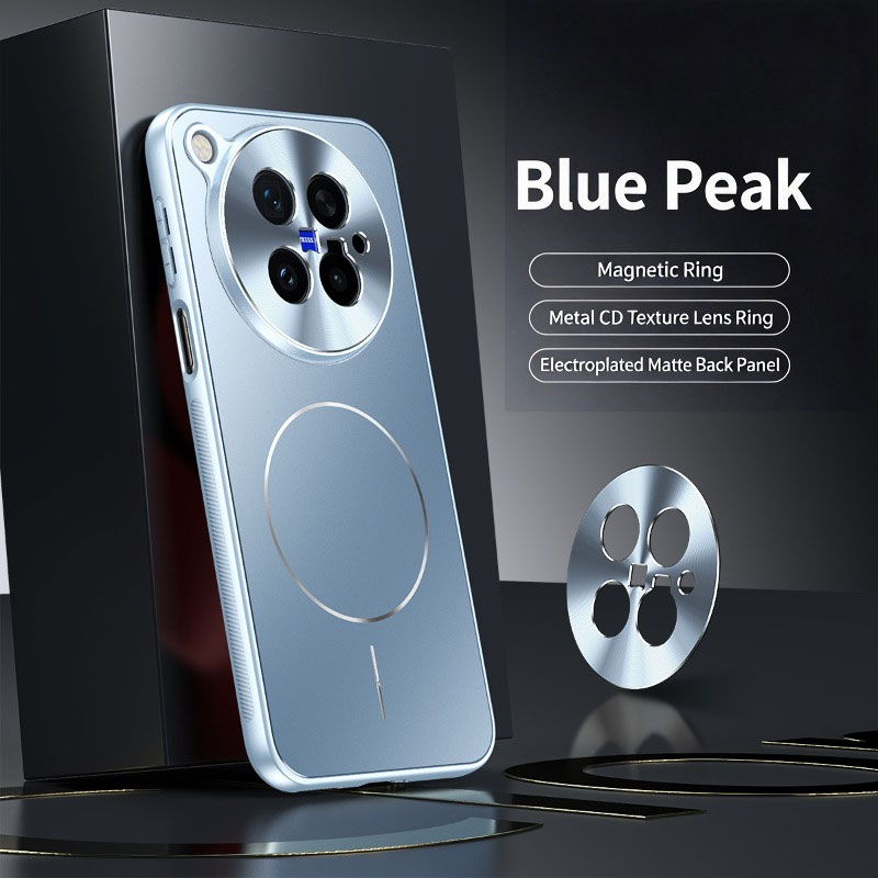 Matte Hard Pc Back Case - VIVO x500Pro X500 Pro Max用、MagSafe対応、磁石内蔵、硬質PC製、耐衝撃、マット仕上げの背面保護ケース（金属製レンズ保護カバー付き）