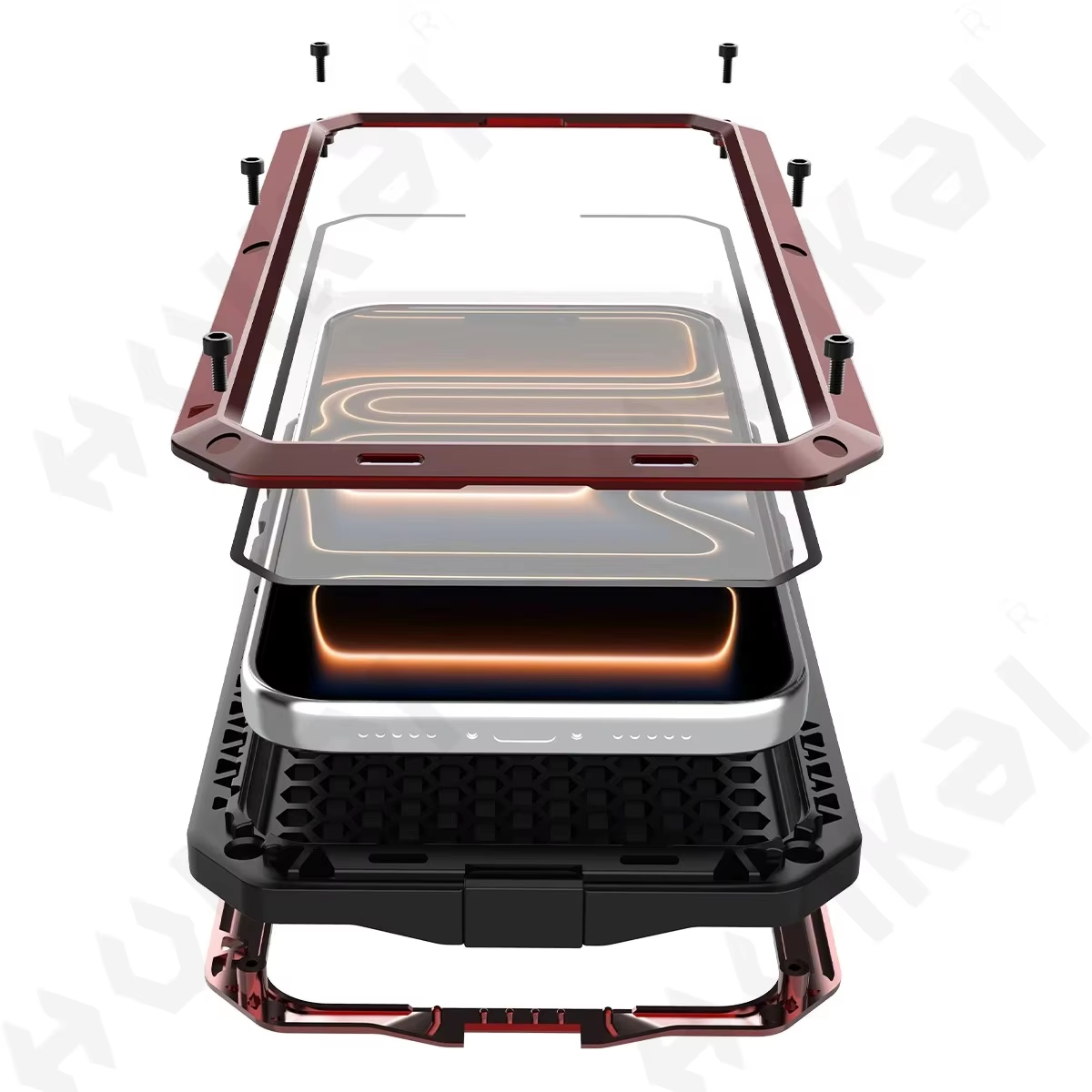 Heavy Duty 360 Full Body Protective Case - iPhone 18、17、16、15、14、13、12、11 Pro Max、XS、XR、Plus、SE対応。金属製で頑丈な、360度全方向を保護する、耐衝撃性に優れたアーマーカバー。