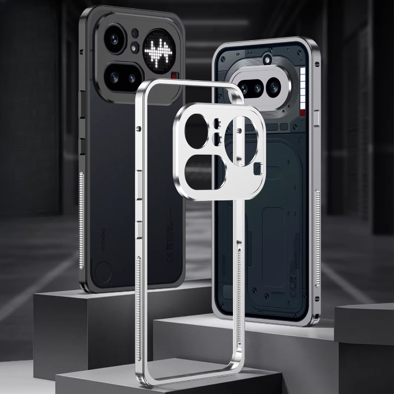 Metal Bumper Aluminum Frame Case - For Nothing Phone 4A Pro 取り外し可能な金属カメラ保護超薄型ケース