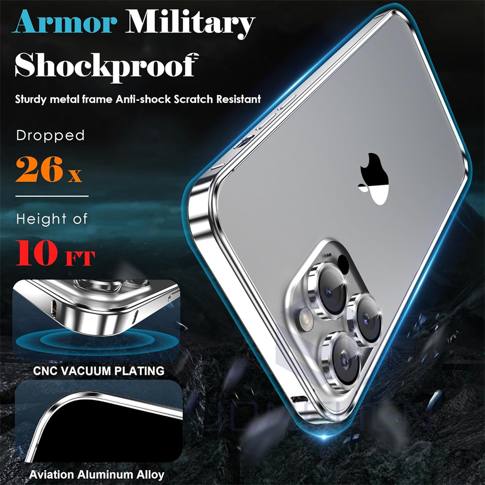 iPhone 12 13 14 Plus 15 16 17  - Metal Bumper Aluminum Frame Case のレビューと価格