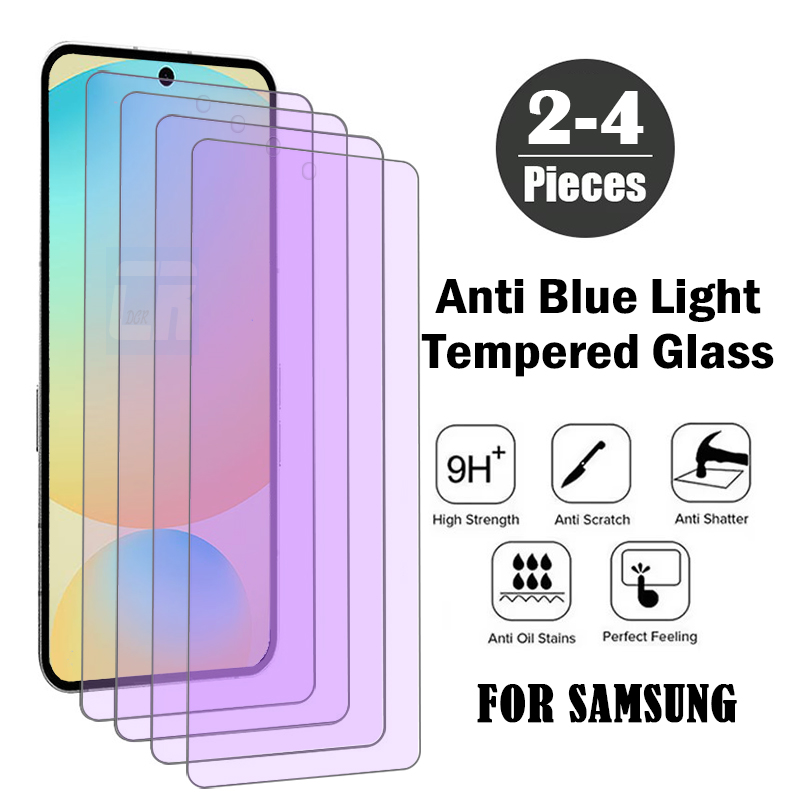 2-4 ピース抗ブルーライト強化ガラスサムスンギャラクシー  - Matte Anti Glare Screen Protector のレビューと価格