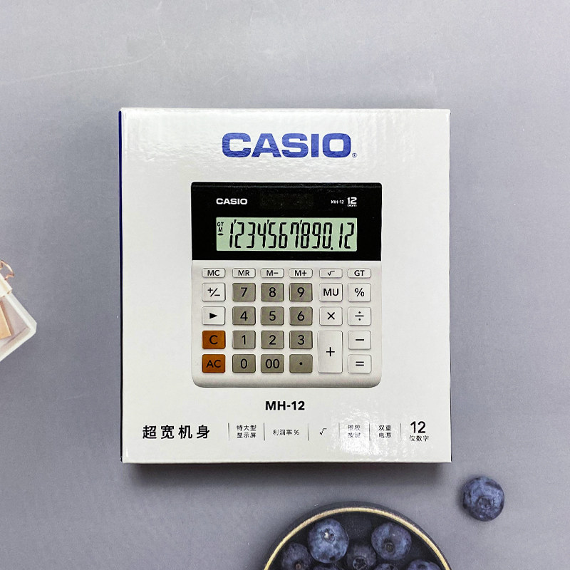 カシオMH-12ビジネスオフィスソーラー大型ボタン電卓（金融 - Power Banks のレビューと価格