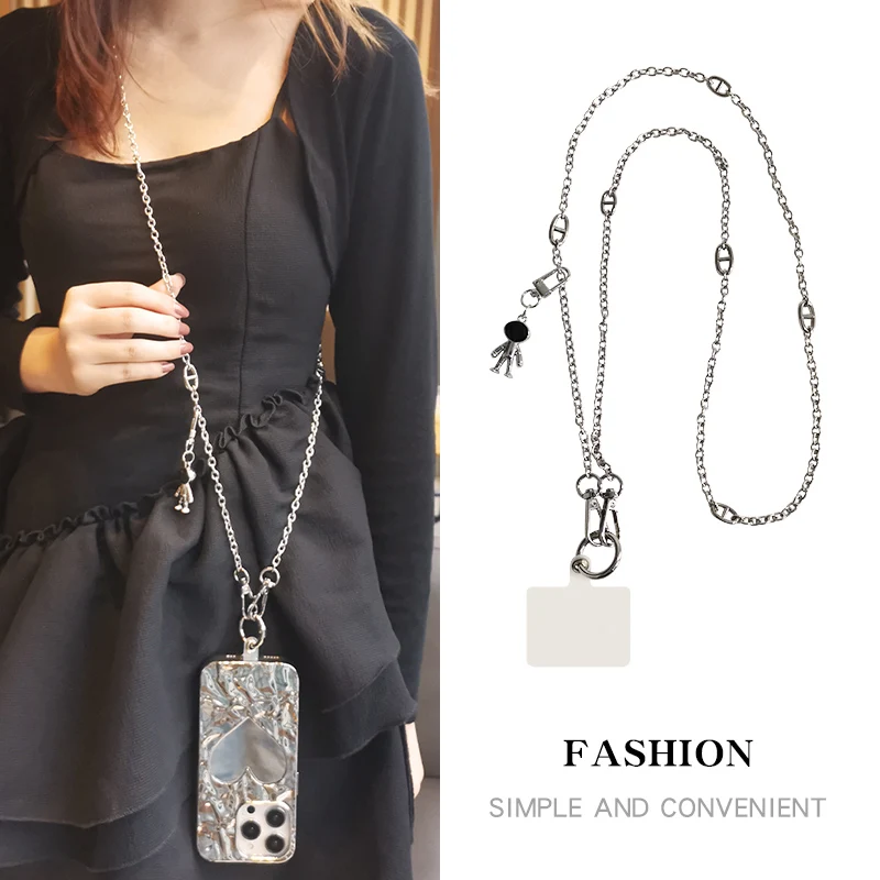 携帯電話ストラップ付きロングチェーン,女性用ストラップレスネ - Crossbody Lanyard Neck Strap Case のレビューと価格