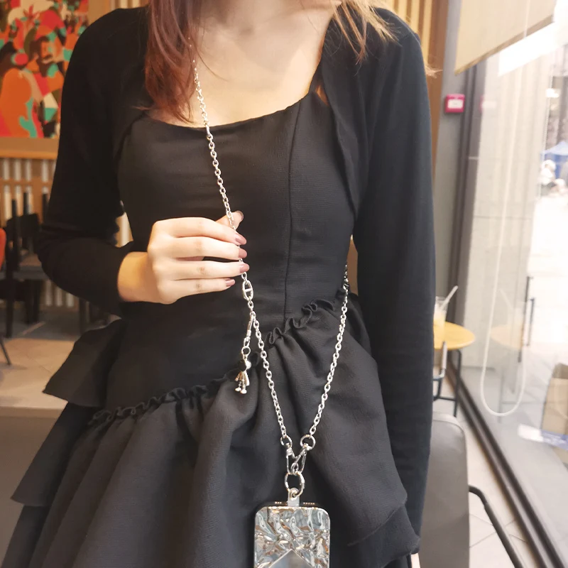 携帯電話ストラップ付きロングチェーン,女性用ストラップレスネ - Crossbody Lanyard Neck Strap Case のレビューと価格