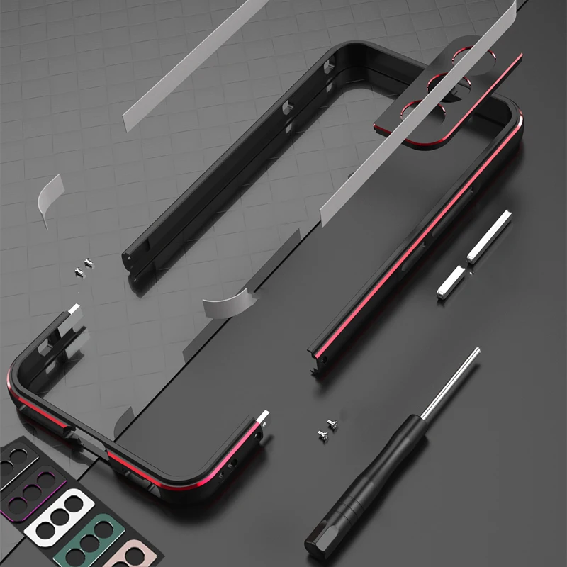 アルミバンパー＆メタルレンズフレームケース Samsung  - Metal Bumper Aluminum Frame Case のレビューと価格